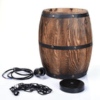 Erato - Hanging Wooden Wine Barrel Lamp